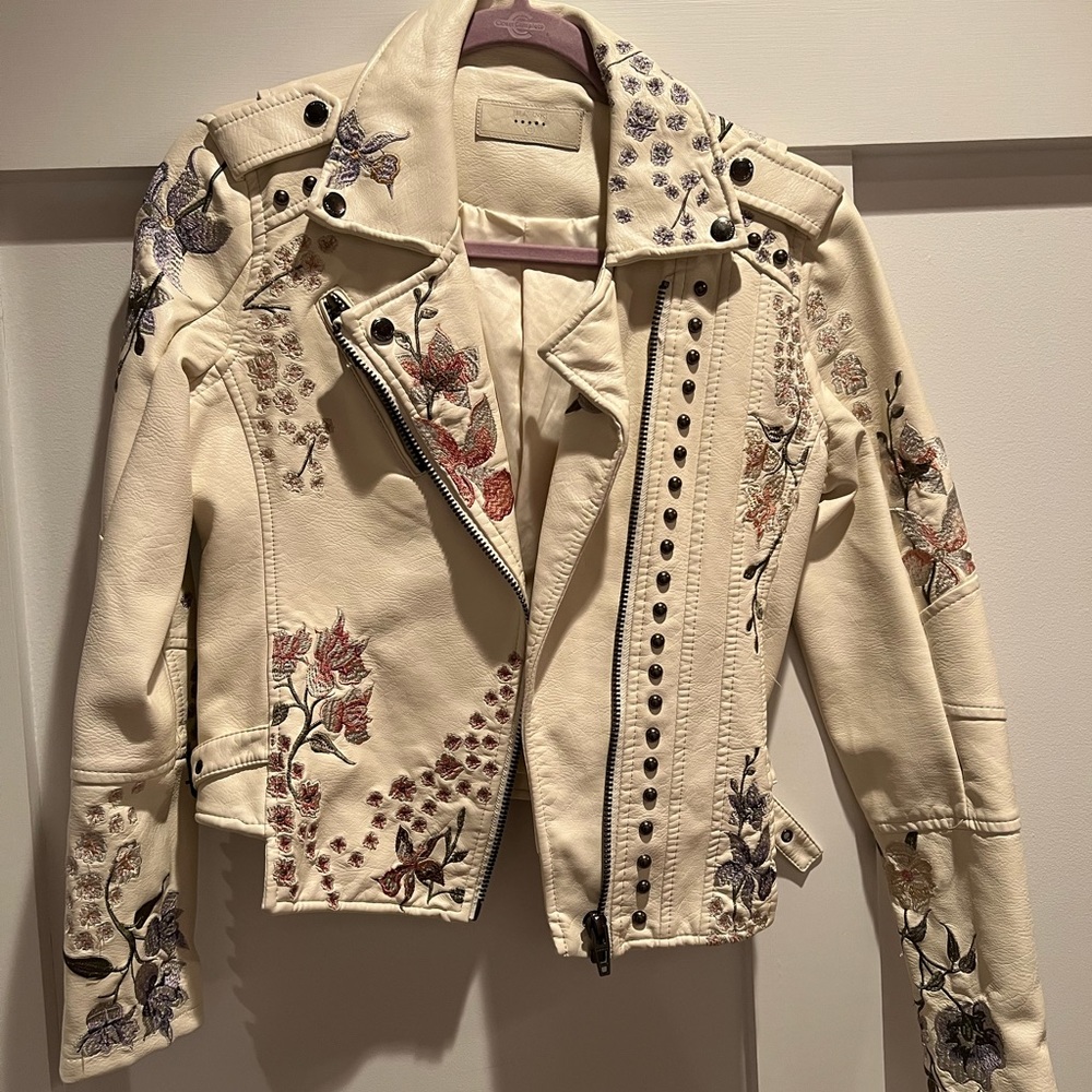 BLANK NYC off white leather jacket - brand new